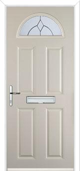 4 Panel 1 Arch Classic Composite Front Door in Cream