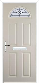 4 Panel 1 Arch Elegance Composite Front Door in Cream