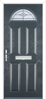 4 Panel 1 Arch Elegance Composite Front Door in Anthracite Grey