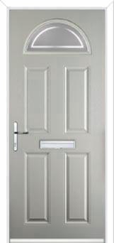 4 Panel 1 Arch Enfield Composite Front Door in Agate Grey