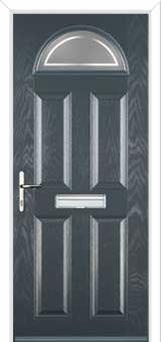 4 Panel 1 Arch Enfield Composite Front Door in Anthracite Grey