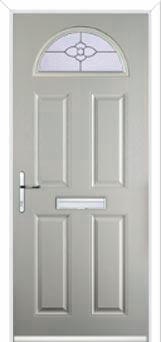 4 Panel 1 Arch Finesse Composite Front Door in Agate Grey