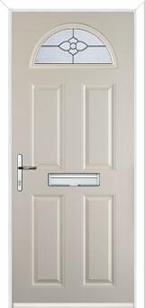 4 Panel 1 Arch Finesse Composite Front Door in Cream