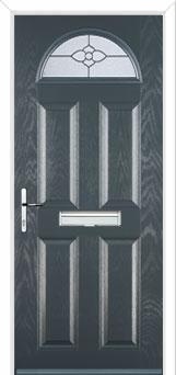 4 Panel 1 Arch Finesse Composite Front Door in Anthracite Grey