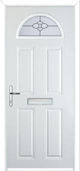 4 Panel 1 Arch Finesse Composite Front Door in White