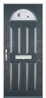 4 Panel 1 Arch Murano Composite Front Door in Anthracite Grey