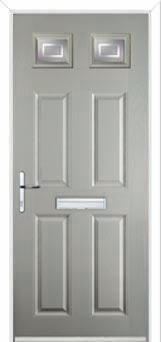 4 Panel 2 Square Enfield Composite Front Door in Agate Grey
