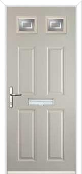 4 Panel 2 Square Enfield Composite Front Door in Cream