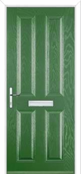4 Panel Composite Front Door in Fern Green