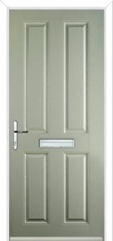 4 Panel Composite Front Door in Pebble Grey