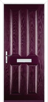 4 Panel Composite Front Door in Purple Violet