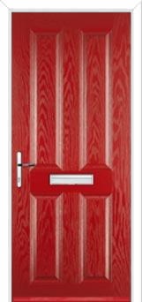 4 Panel FD30s Internal Composite Fire Door in Red