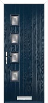 4 Square (off set) Enfield Composite Front Door in Dark Blue