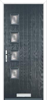 4 Square (off set) Enfield Composite Front Door in Anthracite Grey