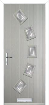 5 Square Curved Enfield Composite Front Door in Agate Grey