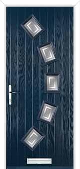 5 Square Curved Enfield Composite Front Door in Dark Blue