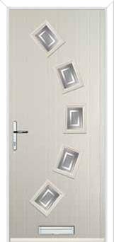 5 Square Curved Enfield Composite Front Door in Cream