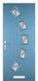 5 Square Curved Enfield Composite Front Door in Pastel Blue