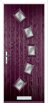 5 Square Curved Enfield Composite Front Door in Purple Violet