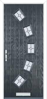 5 Square Curved Finesse Composite Front Door in Anthracite Grey