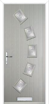 5 Square Curved Staxton Composite Front Door in Agate Grey