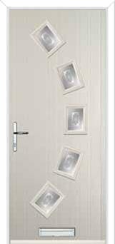 5 Square Curved Staxton Composite Front Door in Cream