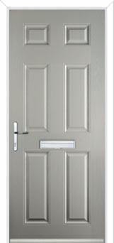 6 Panel Composite Front Door in Agate Grey
