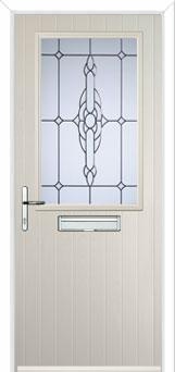 Cottage Half Glazed Crystal Bohemia Composite Front Door in Cream