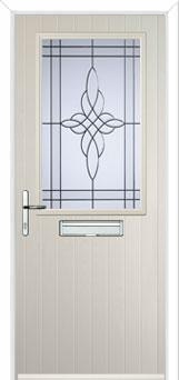 Cottage Half Glazed Crystal Harmony Composite Front Door in Cream