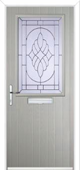 Cottage Half Glazed Elegance Composite Front Door in Agate Grey