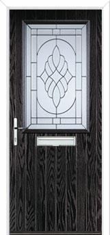 Cottage Half Glazed Elegance Composite Front Door in Black Brown