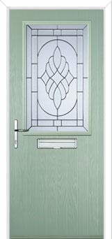 Cottage Half Glazed Elegance Composite Front Door in Chartwell Green