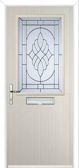 Cottage Half Glazed Elegance Composite Front Door in Cream