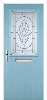 Cottage Half Glazed Elegance Composite Front Door in Duck Egg Blue