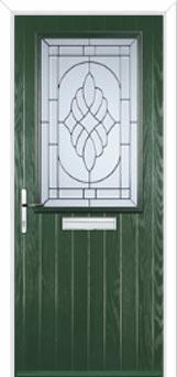 Cottage Half Glazed Elegance Composite Front Door in Green