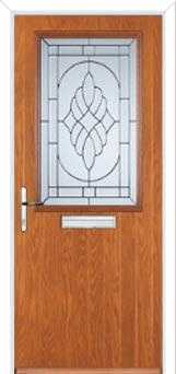 Cottage Half Glazed Elegance Composite Front Door in Oak