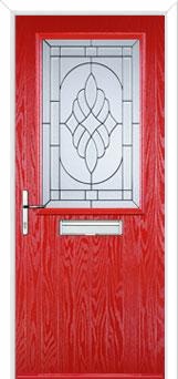 Cottage Half Glazed Elegance Composite Front Door in Poppy Red