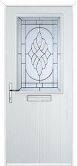 Cottage Half Glazed Elegance Composite Front Door in White