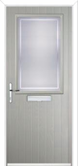 Cottage Half Glazed Enfield Composite Front Door in Agate Grey