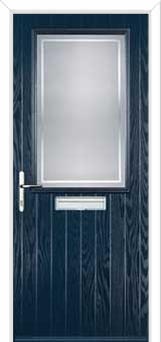 Cottage Half Glazed Enfield Composite Front Door in Dark Blue