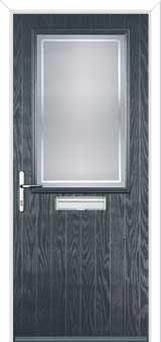 Cottage Half Glazed Enfield Composite Front Door in Anthracite Grey