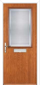 Cottage Half Glazed Enfield Composite Front Door in Oak