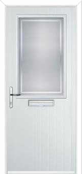 Cottage Half Glazed Enfield Composite Front Door in White