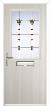 Cottage Half Glazed Fleur Composite Front Door in Cream