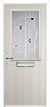 Cottage Half Glazed Murano Composite Front Door in Cream