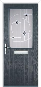 Cottage Half Glazed Murano Composite Front Door in Anthracite Grey