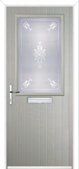 Cottage Half Glazed Staxton Composite Front Door in Agate Grey