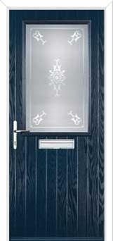 Cottage Half Glazed Staxton Composite Front Door in Dark Blue