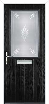 Cottage Half Glazed Staxton Composite Front Door in Black