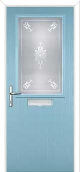 Cottage Half Glazed Staxton Composite Front Door in Duck Egg Blue